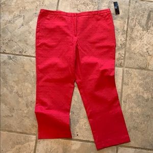 Pink crop length pants